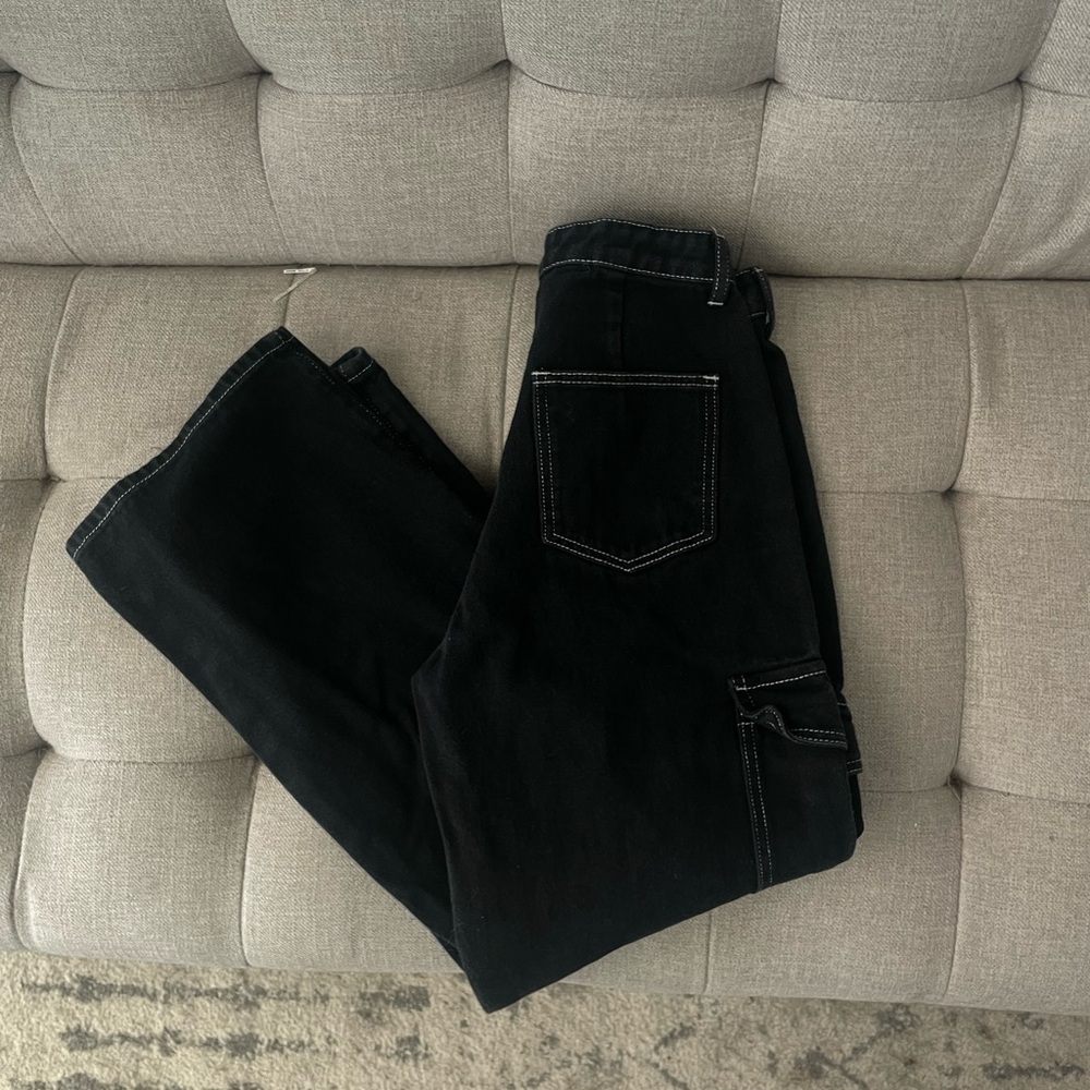 Black Cargo Pants - Picture 3 of 4